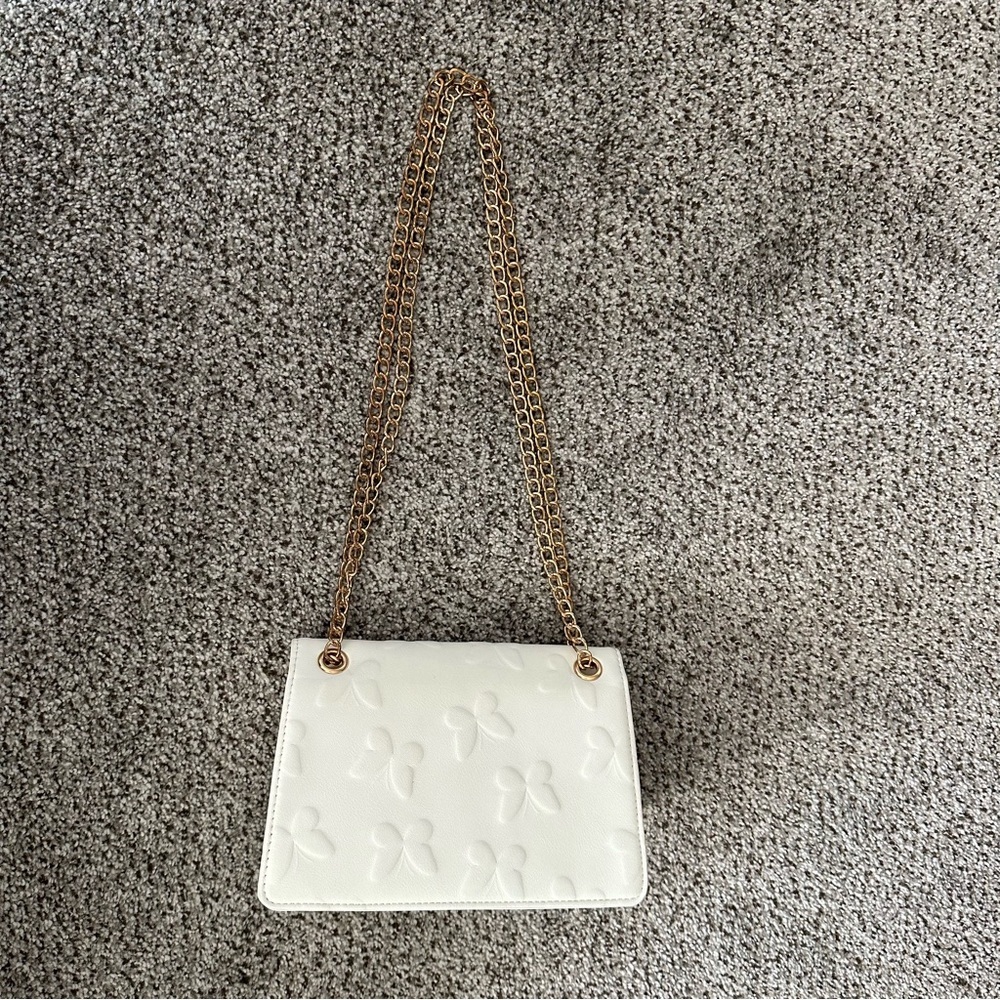 LOVEDREAM Ivory Jelly Flap Bag Butterflies Double Chains Mini Crossbody R $55 - Picture 8 of 16